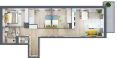 4 pokoje, apartament 70,29 m², piętro 1, oferta nr M.01, Tarasy Śląskie, Chorzów, Chorzów II, ul. 3 Maja