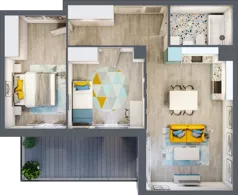 3 pokoje, apartament 60,80 m², piętro 1, oferta nr M.66, Tarasy Śląskie, Chorzów, Chorzów II, ul. 3 Maja