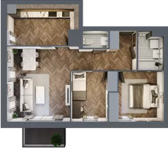 3 pokoje, mieszkanie 63,42 m², parter, oferta nr M1, Osiedle Św. Barbary, Tarnobrzeg, Siarkowiec, ul. Świętej Barbary 9a