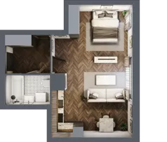 2 pokoje, mieszkanie 41,74 m², parter, oferta nr M5, Osiedle Św. Barbary, Tarnobrzeg, Siarkowiec, ul. Świętej Barbary 9a