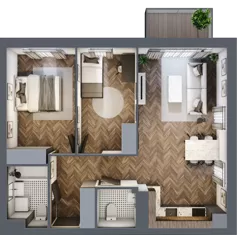 3 pokoje, mieszkanie 64,08 m², piętro 5, oferta nr M49, Osiedle Św. Barbary, Tarnobrzeg, Siarkowiec, ul. Świętej Barbary 9a