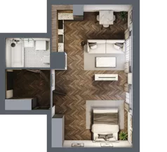 2 pokoje, mieszkanie 46,63 m², parter, oferta nr M79, Osiedle Św. Barbary, Tarnobrzeg, Siarkowiec, ul. Świętej Barbary 9a