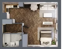 2 pokoje, mieszkanie 40,31 m², parter, oferta nr M80, Osiedle Św. Barbary, Tarnobrzeg, Siarkowiec, ul. Świętej Barbary 9a
