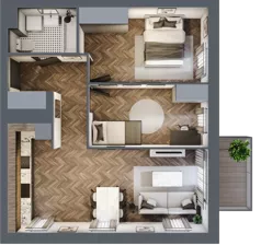 3 pokoje, mieszkanie 59,08 m², piętro 3, oferta nr M108, Osiedle Św. Barbary, Tarnobrzeg, Siarkowiec, ul. Świętej Barbary 9a