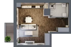 1 pokój, mieszkanie 36,53 m², parter, oferta nr M9, Osiedle Św. Barbary, Tarnobrzeg, Siarkowiec, ul. Świętej Barbary 9a