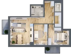3 pokoje, mieszkanie 67,31 m², piętro 3, oferta nr M17, Apartamenty Jordanowska, Warszawa, Praga Południe, Gocławek, ul. Jordanowska 18
