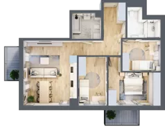 4 pokoje, mieszkanie 73,11 m², piętro 2, oferta nr M13, Apartamenty Jordanowska, Warszawa, Praga Południe, Gocławek, ul. Jordanowska 18