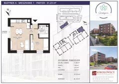 2 pokoje, mieszkanie 31,23 m², parter, oferta nr A01, Spokojna Przyszłość, Białystok, Młodych, ul. Spokojna
