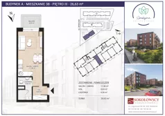 1 pokój, mieszkanie 26,63 m², piętro 3, oferta nr A38, Spokojna Przyszłość, Białystok, Młodych, ul. Spokojna