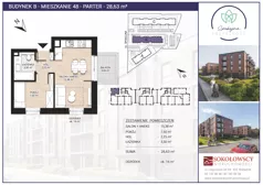 1 pokój, mieszkanie 28,63 m², parter, oferta nr B48, Spokojna Przyszłość, Białystok, Młodych, ul. Spokojna