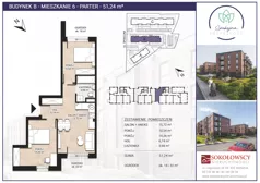 3 pokoje, mieszkanie 51,24 m², parter, oferta nr B06, Spokojna Przyszłość, Białystok, Młodych, ul. Spokojna