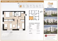 3 pokoje, mieszkanie 46,93 m², piętro 2, oferta nr F13, Symfonia Życia etap II, Białystok, Zawady, ul. Produkcyjna