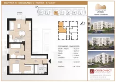 3 pokoje, mieszkanie 57,08 m², piętro 2, oferta nr F17, Symfonia Życia etap II, Białystok, Zawady, ul. Produkcyjna