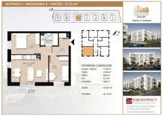 3 pokoje, mieszkanie 46,93 m², piętro 2, oferta nr F13, Symfonia Życia etap II, Białystok, Zawady, ul. Produkcyjna