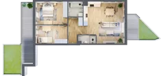 3 pokoje, mieszkanie 68,34 m², parter, oferta nr 6-1, Osiedle Bella Vista Etap V, Kielce, Ostra Górka, ul. Generała Andersa / Wojska Polskiego