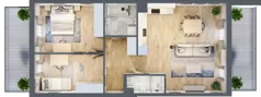 3 pokoje, mieszkanie 68,34 m², piętro 2, oferta nr 6-9, Osiedle Bella Vista Etap V, Kielce, Ostra Górka, ul. Generała Andersa / Wojska Polskiego