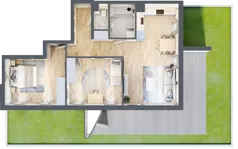 3 pokoje, mieszkanie 69,18 m², parter, oferta nr 7-4, Osiedle Bella Vista Etap V, Kielce, Ostra Górka, ul. Generała Andersa / Wojska Polskiego