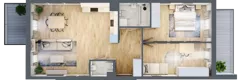 3 pokoje, mieszkanie 67,23 m², piętro 1, oferta nr 7-5, Osiedle Bella Vista Etap V, Kielce, Ostra Górka, ul. Generała Andersa / Wojska Polskiego