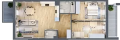 3 pokoje, mieszkanie 67,23 m², piętro 2, oferta nr 7-9, Osiedle Bella Vista Etap V, Kielce, Ostra Górka, ul. Generała Andersa / Wojska Polskiego