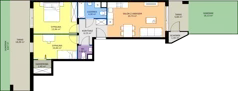 3 pokoje, mieszkanie 60,07 m², parter, oferta nr 10-1, Osiedle Bella Vista etap VI, Kielce, Ostra Górka, ul. Generała Andersa / Domki