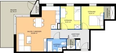 3 pokoje, mieszkanie 61,61 m², piętro 1, oferta nr 10-8, Osiedle Bella Vista etap VI, Kielce, Ostra Górka, ul. Generała Andersa / Domki