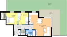 3 pokoje, mieszkanie 61,61 m², parter, oferta nr 10-18, Osiedle Bella Vista etap VI, Kielce, Ostra Górka, ul. Generała Andersa / Domki