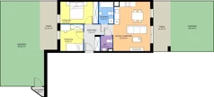 3 pokoje, mieszkanie 55,46 m², parter, oferta nr 8-30, Osiedle Bella Vista etap VI, Kielce, Ostra Górka, ul. Generała Andersa / Domki