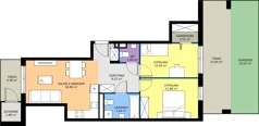 3 pokoje, mieszkanie 57,61 m², parter, oferta nr 8-1, Osiedle Bella Vista etap VI, Kielce, Ostra Górka, ul. Generała Andersa / Domki