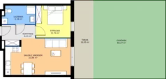 2 pokoje, mieszkanie 47,99 m², parter, oferta nr 9-3 NP., Osiedle Bella Vista etap VI, Kielce, Ostra Górka, ul. Generała Andersa / Domki