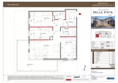 3 pokoje, mieszkanie 64,81 m², piętro 2, oferta nr 10-11, Osiedle Bella Vista etap VI, Kielce, Ostra Górka, ul. Generała Andersa / Domki