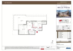 2 pokoje, mieszkanie 45,05 m², piętro 3, oferta nr 10-16, Osiedle Bella Vista etap VI, Kielce, Ostra Górka, ul. Generała Andersa / Domki