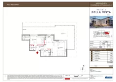 2 pokoje, mieszkanie 44,78 m², piętro 3, oferta nr 10-30, Osiedle Bella Vista etap VI, Kielce, Ostra Górka, ul. Generała Andersa / Domki
