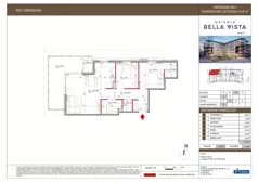3 pokoje, mieszkanie 61,61 m², piętro 1, oferta nr 10-8, Osiedle Bella Vista etap VI, Kielce, Ostra Górka, ul. Generała Andersa / Domki