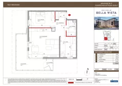 3 pokoje, mieszkanie 58,06 m², piętro 2, oferta nr 11-15, Osiedle Bella Vista etap VI, Kielce, Ostra Górka, ul. Generała Andersa / Domki