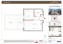 2 pokoje, mieszkanie 38,58 m², piętro 1, oferta nr 9-12, Osiedle Bella Vista etap VI, Kielce, Ostra Górka, ul. Generała Andersa / Domki