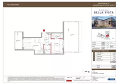 2 pokoje, mieszkanie 44,82 m², piętro 3, oferta nr 8-13, Osiedle Bella Vista etap VI, Kielce, Ostra Górka, ul. Generała Andersa / Domki
