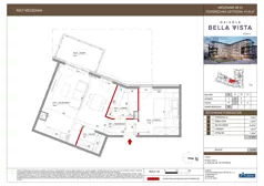 2 pokoje, mieszkanie 47,40 m², piętro 1, oferta nr 8-23, Osiedle Bella Vista etap VI, Kielce, Ostra Górka, ul. Generała Andersa / Domki