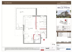 2 pokoje, mieszkanie 43,95 m², piętro 1, oferta nr 8-7, Osiedle Bella Vista etap VI, Kielce, Ostra Górka, ul. Generała Andersa / Domki