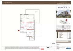 3 pokoje, mieszkanie 49,89 m², piętro 1, oferta nr 8-8, Osiedle Bella Vista etap VI, Kielce, Ostra Górka, ul. Generała Andersa / Domki