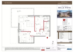 3 pokoje, mieszkanie 52,71 m², piętro 1, oferta nr 9-7, Osiedle Bella Vista etap VI, Kielce, Ostra Górka, ul. Generała Andersa / Domki