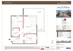 3 pokoje, mieszkanie 53,07 m², piętro 1, oferta nr 9-8, Osiedle Bella Vista etap VI, Kielce, Ostra Górka, ul. Generała Andersa / Domki