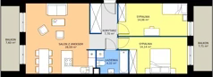 3 pokoje, apartament 69,23 m², piętro 2, oferta nr K3.2.M3, Nyska Residence, Wrocław, Tarnogaj, Krzyki, ul. Nyska 57