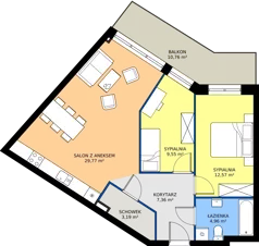 3 pokoje, apartament 67,40 m², piętro 4, oferta nr K2.4.M6, Nyska Residence, Wrocław, Tarnogaj, Krzyki, ul. Nyska 57