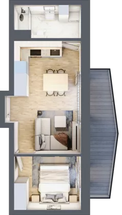 2 pokoje, apartament inwestycyjny 41,80 m², piętro 1, oferta nr 10, Lemko Residence, Krynica-Zdrój, ul. Józefa Piłsudskiego