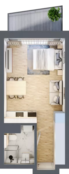 1 pokój, apartament inwestycyjny 28,22 m², piętro 1, oferta nr 5, Lemko Residence, Krynica-Zdrój, ul. Józefa Piłsudskiego