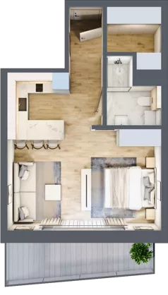 2 pokoje, apartament inwestycyjny 37,38 m², piętro 1, oferta nr 12, Lemko Residence, Krynica-Zdrój, ul. Józefa Piłsudskiego