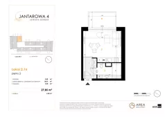 1 pokój, mieszkanie 27,85 m², piętro 2, oferta nr 2.16, Jantarowa 4, Ustronie Morskie, ul. Jantarowa 4
