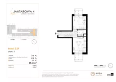 2 pokoje, mieszkanie 39,35 m², piętro 3, oferta nr 3.29, Jantarowa 4, Ustronie Morskie, ul. Jantarowa 4