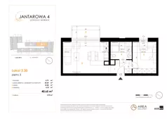 2 pokoje, mieszkanie 40,65 m², piętro 3, oferta nr 3.30, Jantarowa 4, Ustronie Morskie, ul. Jantarowa 4