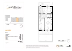 3 pokoje, mieszkanie 53,60 m², parter, oferta nr 0.5, Jantarowa 4, Ustronie Morskie, ul. Jantarowa 4
